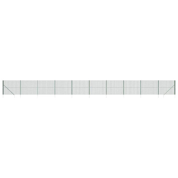 Maschendrahtzaun mit Bodenhülsen Grün 1,8x25 m