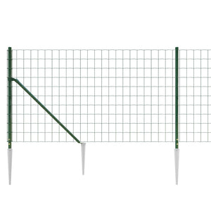 Maschendrahtzaun mit Bodenhülsen Grün 0,8x10 m