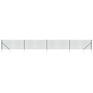 Maschendrahtzaun mit Bodenhülsen Grün 1,1x10 m