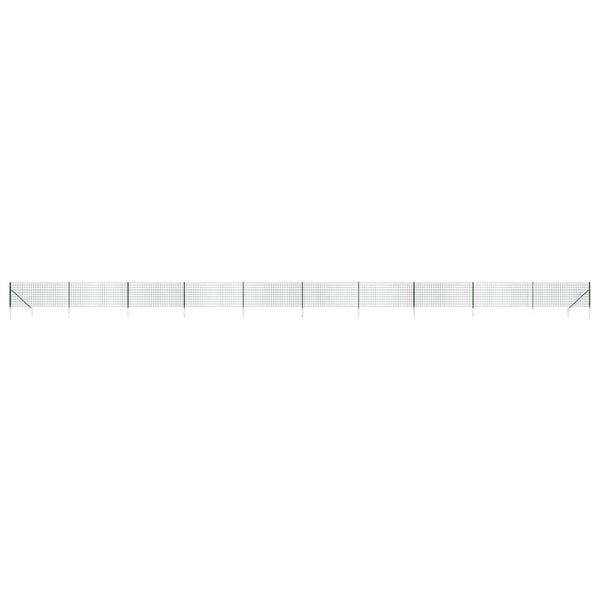 Maschendrahtzaun mit Bodenhülsen Grün 0,8x25 m