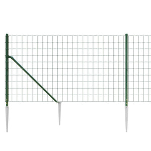 Maschendrahtzaun mit Bodenhülsen Grün 1x25 m