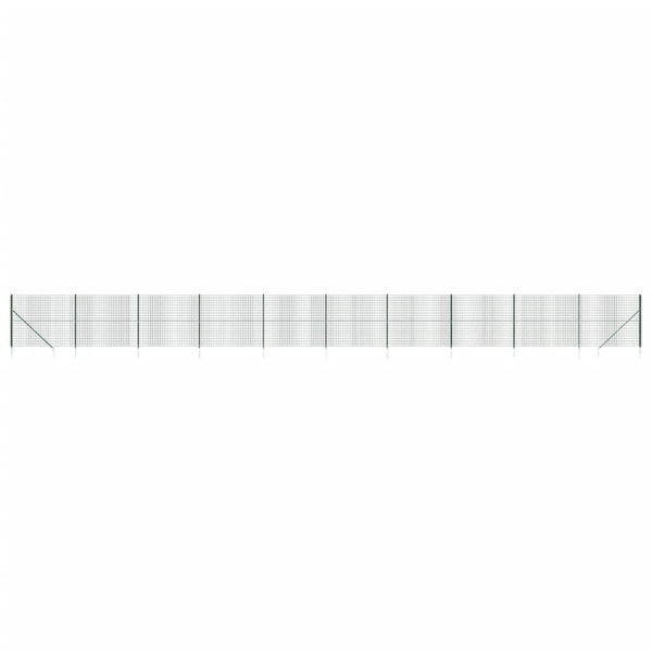 Maschendrahtzaun mit Bodenhülsen Grün 1,4x25 m