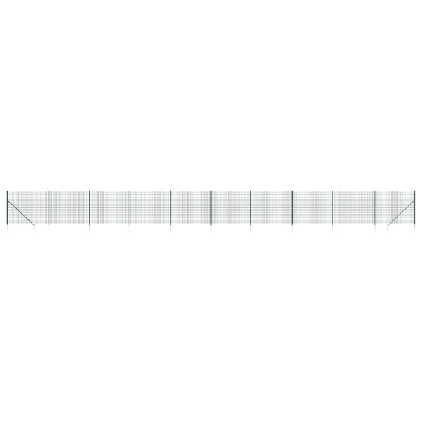 Maschendrahtzaun mit Bodenhülsen Grün 1,6x25 m