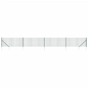 Maschendrahtzaun mit Bodenhülsen Grün 1,1x10 m