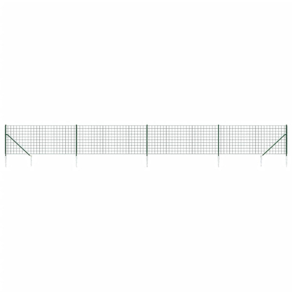 Maschendrahtzaun mit Bodenhülsen Grün 1,1x10 m