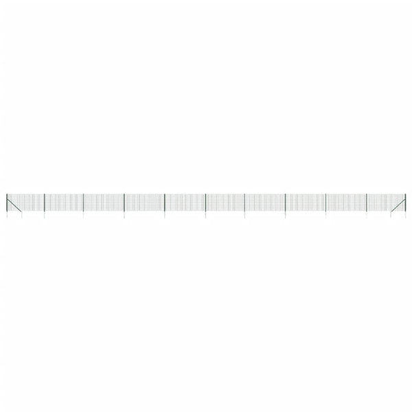 Maschendrahtzaun mit Bodenhülsen Grün 0,8x25 m