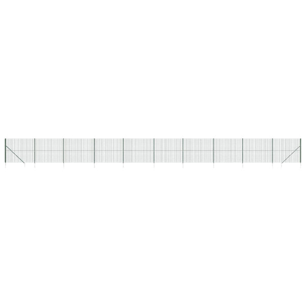 Maschendrahtzaun mit Bodenhülsen Grün 1,4x25 m