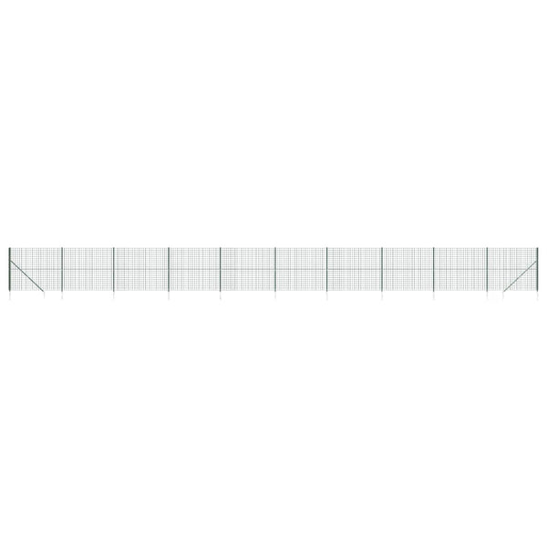 Maschendrahtzaun mit Bodenhülsen Grün 1,6x25 m