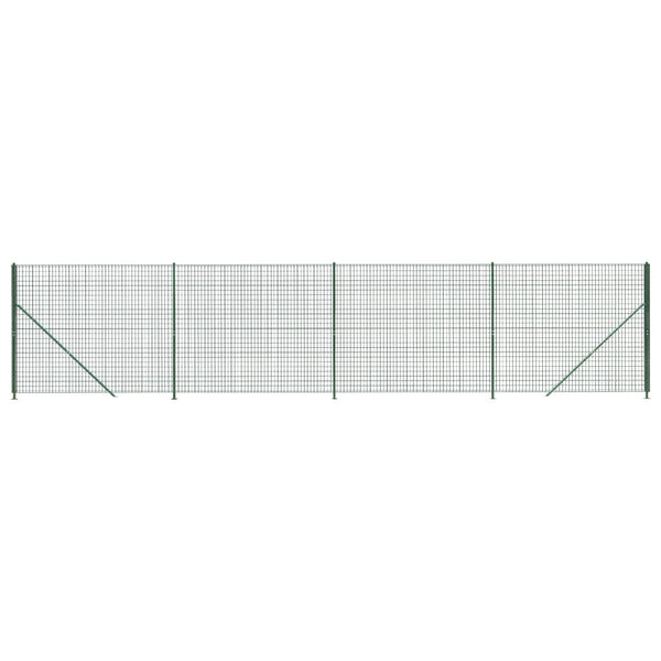 Maschendrahtzaun mit Bodenflansch Grün 2x10 m