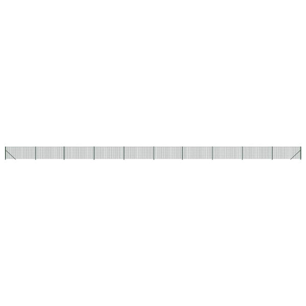 Maschendrahtzaun mit Bodenflansch Grün 0,8x25 m
