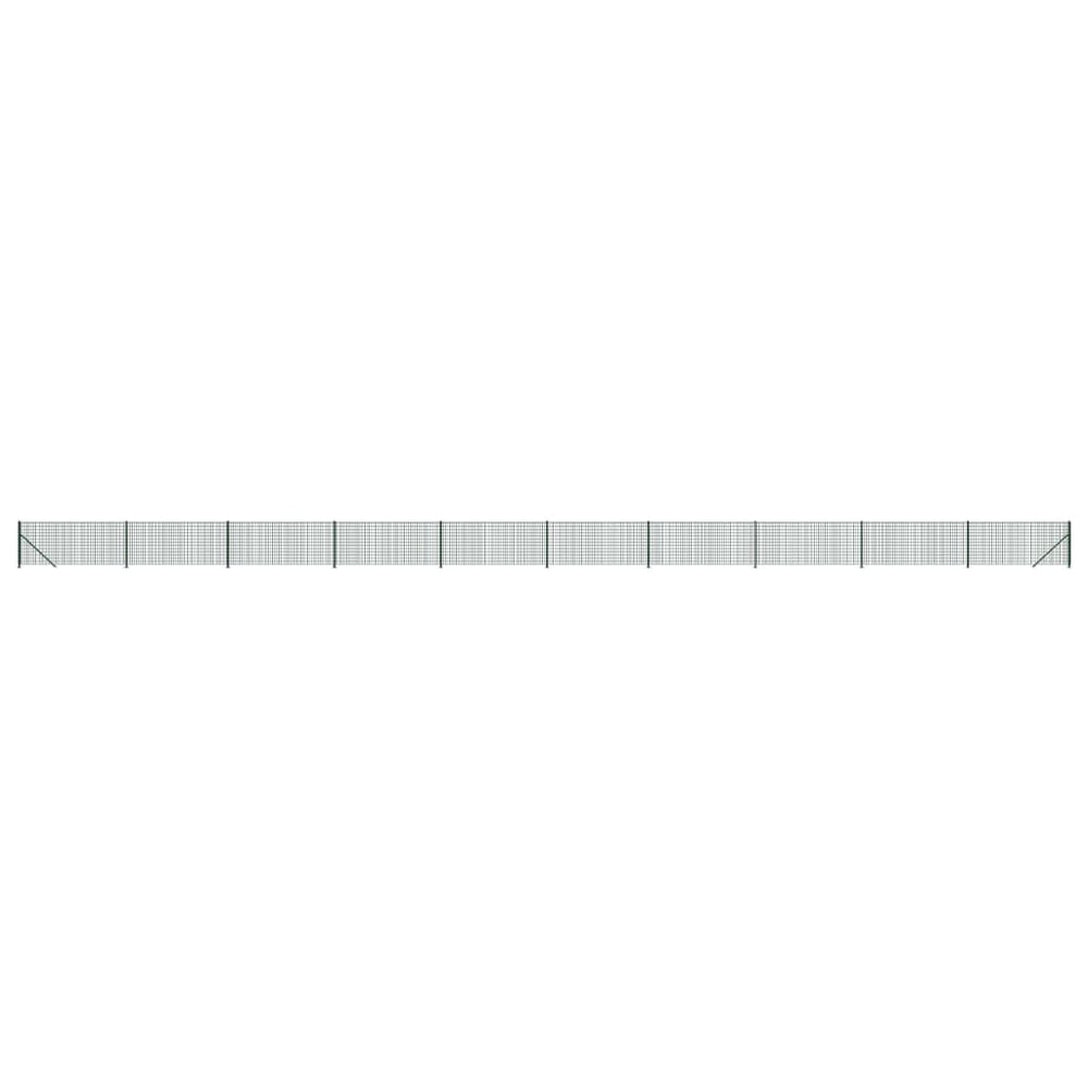Maschendrahtzaun mit Bodenflansch Grün 1,1x25 m
