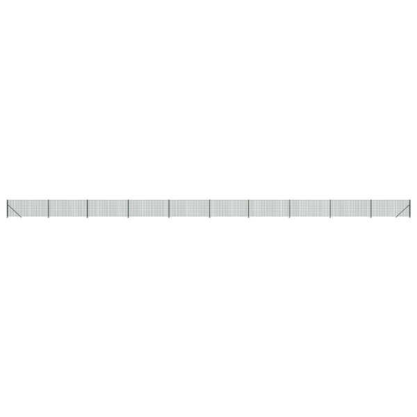Maschendrahtzaun mit Bodenflansch Grün 1,1x25 m