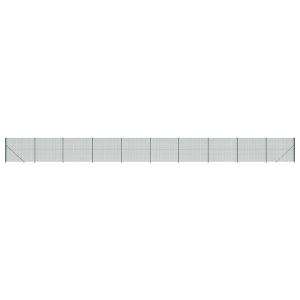 Maschendrahtzaun mit Bodenflansch Grün 1,4x25 m