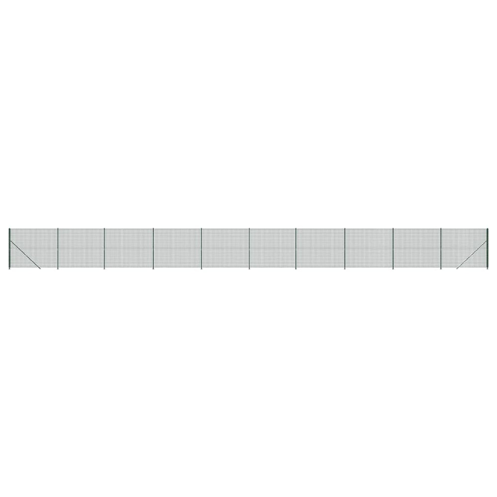 Maschendrahtzaun mit Bodenflansch Grün 1,6x25 m