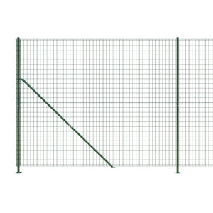 Maschendrahtzaun mit Bodenflansch Grün 1,6x25 m