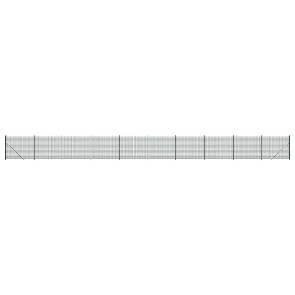 Maschendrahtzaun mit Bodenflansch Grün 2,2x25 m