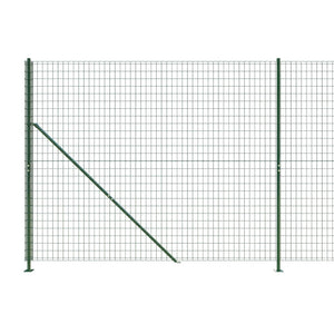 Maschendrahtzaun mit Bodenflansch Grün 2,2x25 m