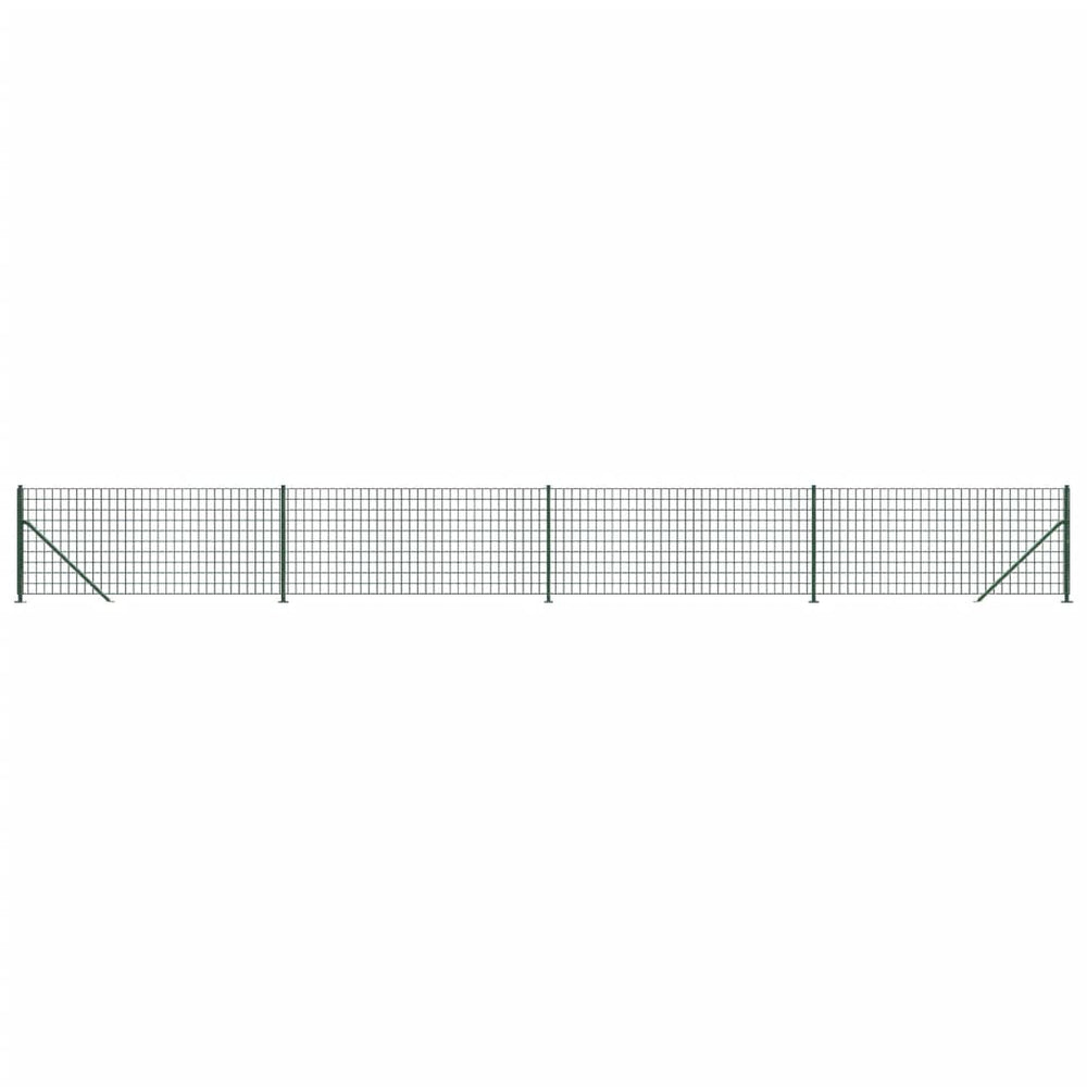 Maschendrahtzaun mit Bodenflansch Grün 1x10 m