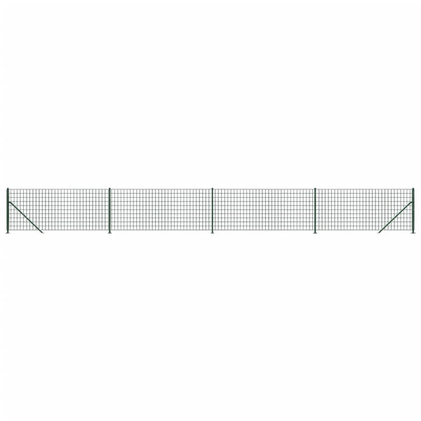 Maschendrahtzaun mit Bodenflansch Grün 1x10 m