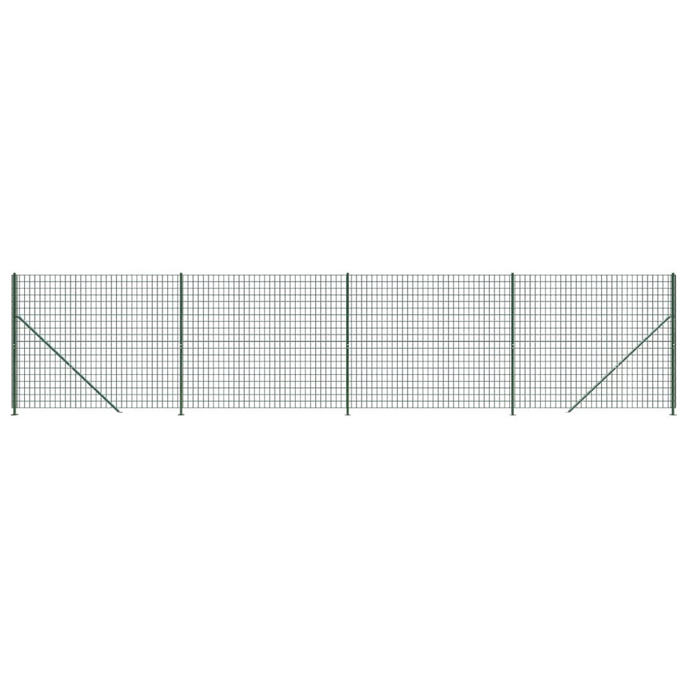 Maschendrahtzaun mit Bodenflansch Grün 2x10 m