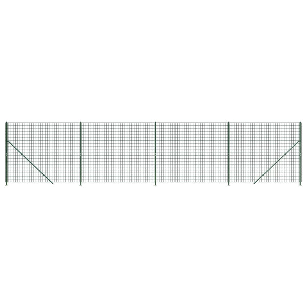 Maschendrahtzaun mit Bodenflansch Grün 2x10 m