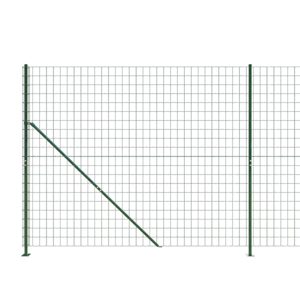Maschendrahtzaun mit Bodenflansch Grün 2x10 m