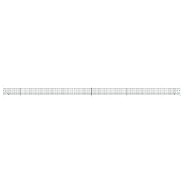 Maschendrahtzaun mit Bodenflansch Grün 0,8x25 m