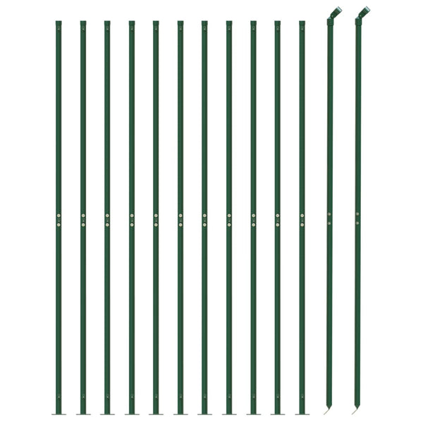Maschendrahtzaun mit Bodenflansch Grün 0,8x25 m
