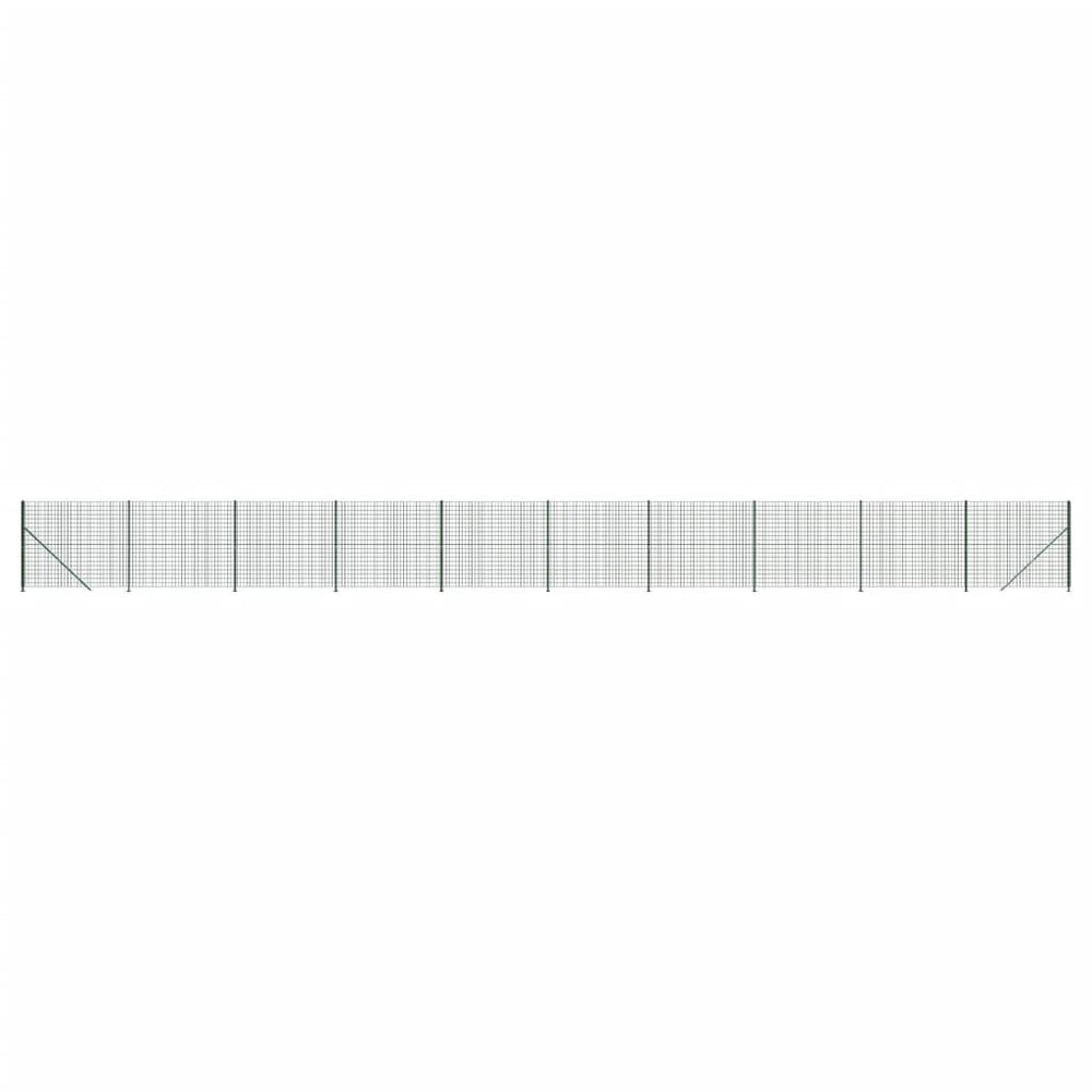Maschendrahtzaun mit Bodenflansch Grün 1,6x25 m