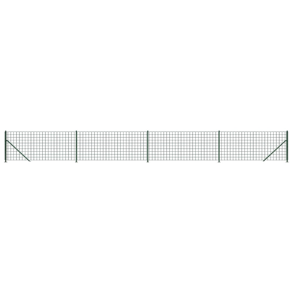 Maschendrahtzaun mit Bodenflansch Grün 1x10 m