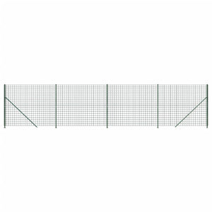Maschendrahtzaun mit Bodenflansch Grün 1,4x10 m