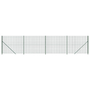 Maschendrahtzaun mit Bodenflansch Grün 1,6x10 m