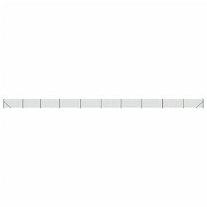 Maschendrahtzaun mit Bodenflansch Grün 0,8x25 m