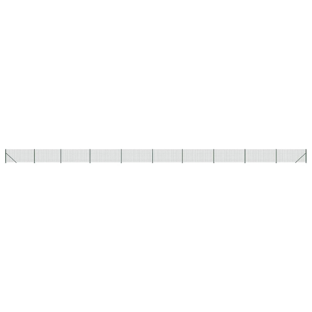 Maschendrahtzaun mit Bodenflansch Grün 1x25 m
