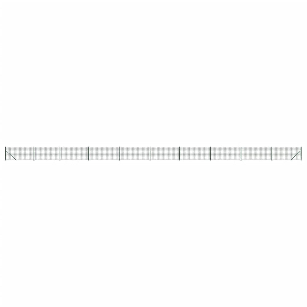 Maschendrahtzaun mit Bodenflansch Grün 1,1x25 m