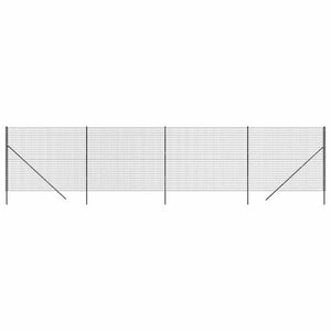 Maschendrahtzaun Anthrazit 1,6x10 m Verzinkter Stahl