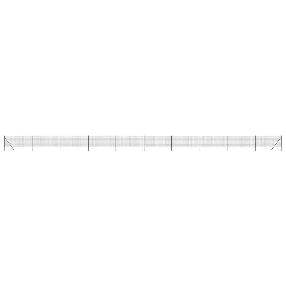 Maschendrahtzaun Anthrazit 1x25 m Verzinkter Stahl