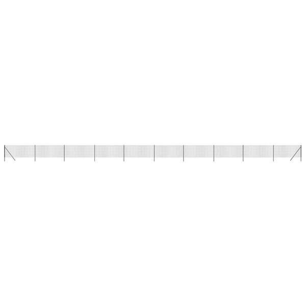 Maschendrahtzaun Anthrazit 1x25 m Verzinkter Stahl