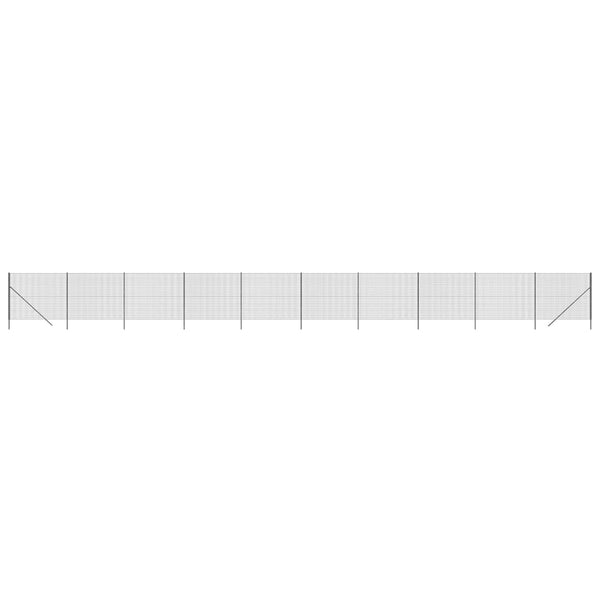 Maschendrahtzaun Anthrazit 1,4x25 m Verzinkter Stahl