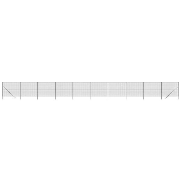 Maschendrahtzaun Anthrazit 1,6x25 m Verzinkter Stahl