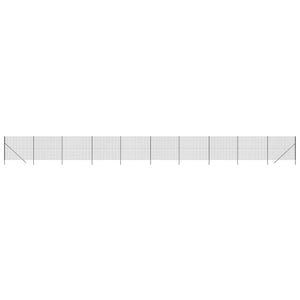 Maschendrahtzaun Anthrazit 2x25 m Verzinkter Stahl