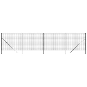 Maschendrahtzaun Anthrazit 1,6x10 m Verzinkter Stahl