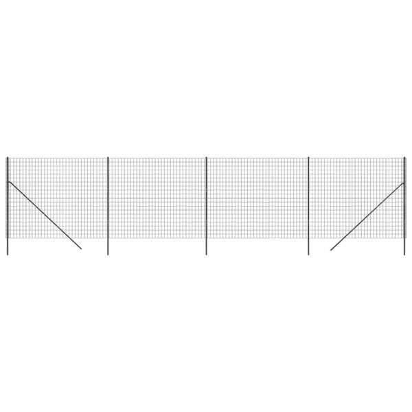 Maschendrahtzaun Anthrazit 1,8x10 m Verzinkter Stahl