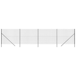 Maschendrahtzaun Anthrazit 2,2x10 m Verzinkter Stahl