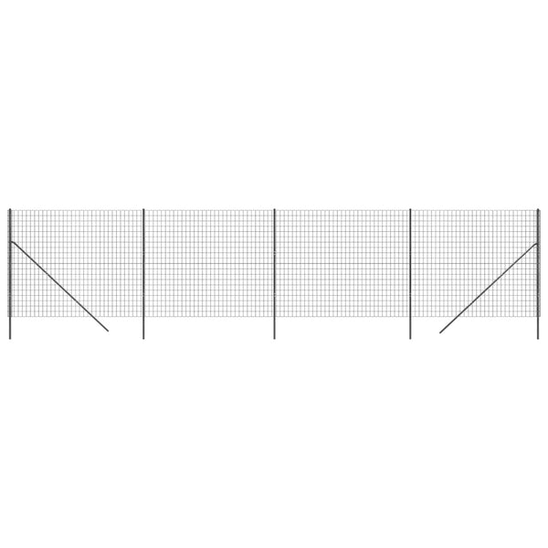 Maschendrahtzaun Anthrazit 2,2x10 m Verzinkter Stahl