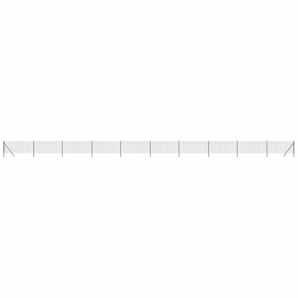 Maschendrahtzaun Anthrazit 0,8x25 m Verzinkter Stahl