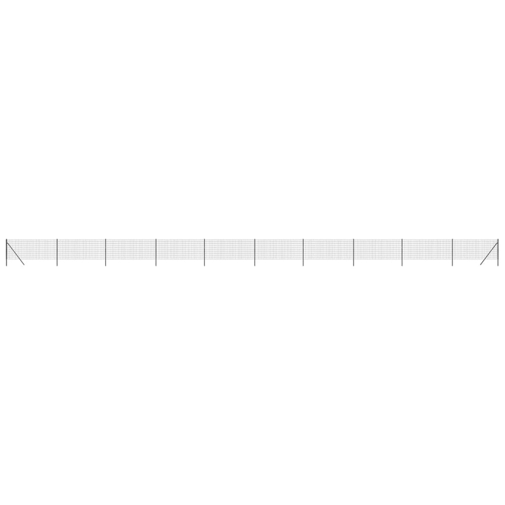 Maschendrahtzaun Anthrazit 1x25 m Verzinkter Stahl