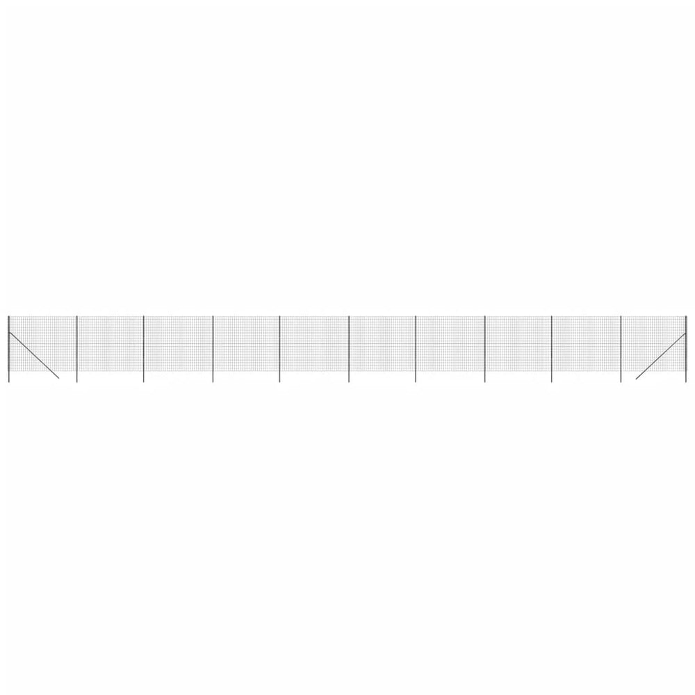 Maschendrahtzaun Anthrazit 1,4x25 m Verzinkter Stahl