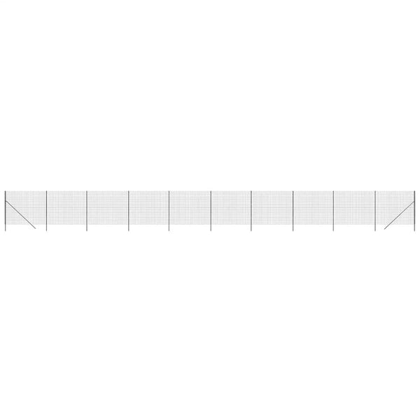 Maschendrahtzaun Anthrazit 1,8x25 m Verzinkter Stahl