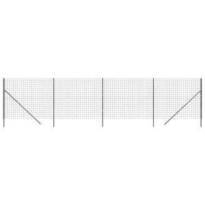 Maschendrahtzaun Anthrazit 1,4x10 m Verzinkter Stahl